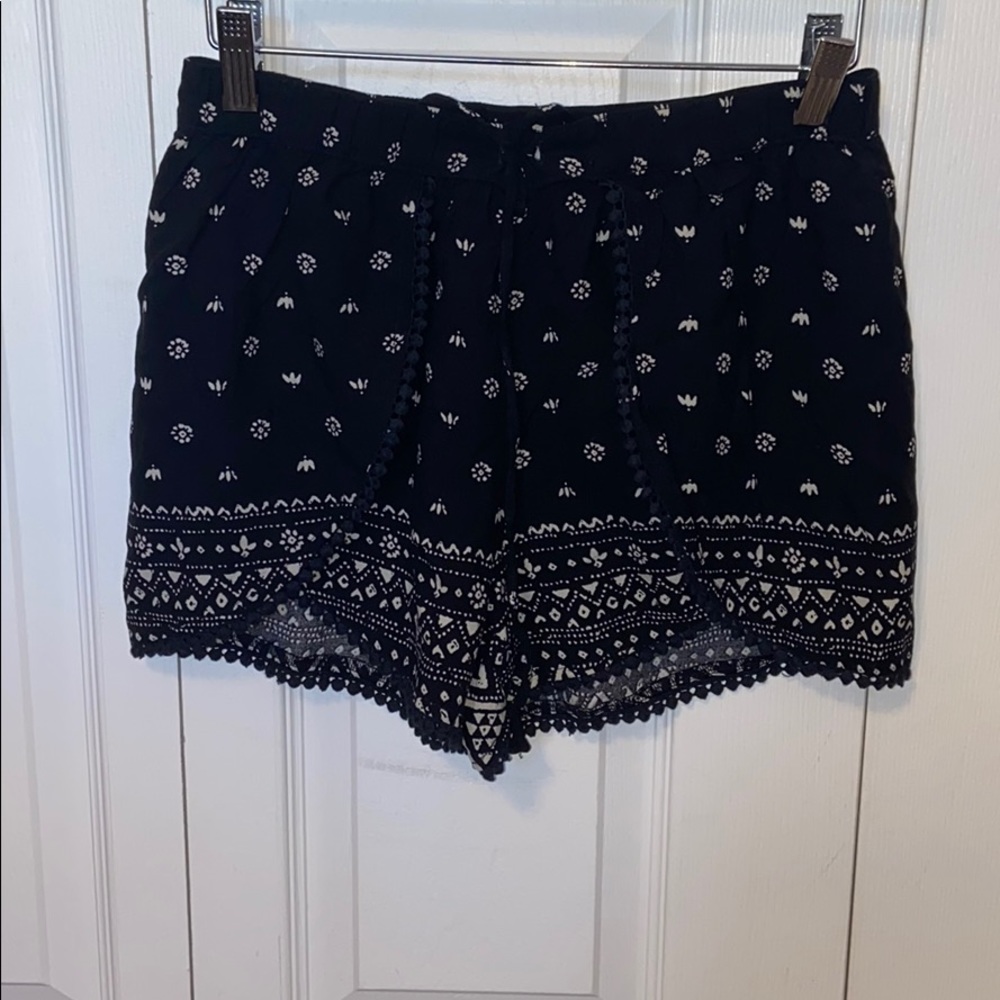 Boho Tribal Print Shorts, XS
